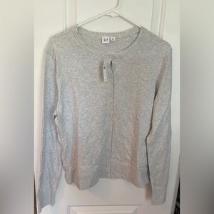 NWT GAP grey button up sweater